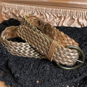 GAP Metallic Braided Leather Belt